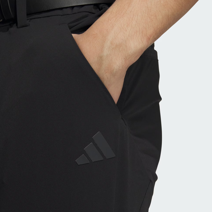 【79】春夏 定価11,000円 アディダスゴルフ ウエストストレッチ パンツ黒 adidas（アディダス） ゴルフパンツ アンクル丈 メンズ 79cm 82cm 85cm