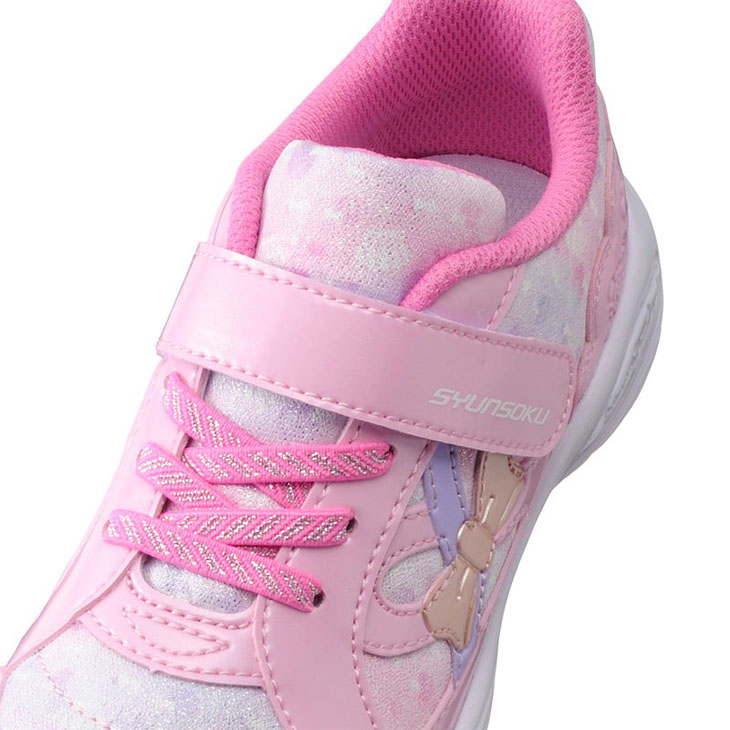 瞬足 レモンパイ キッズ スニーカー 女の子 2E幅 17-18.5cm 子供靴