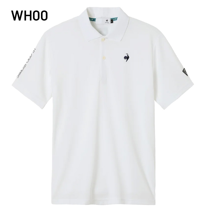 【新品】 【限定品】DESCENTE ホワイト ゴルフポロシャツ L JAPAN DESCENTE GOLF デサント メンズ 半袖 機能 ポロシャツ ST5SHSA1MB