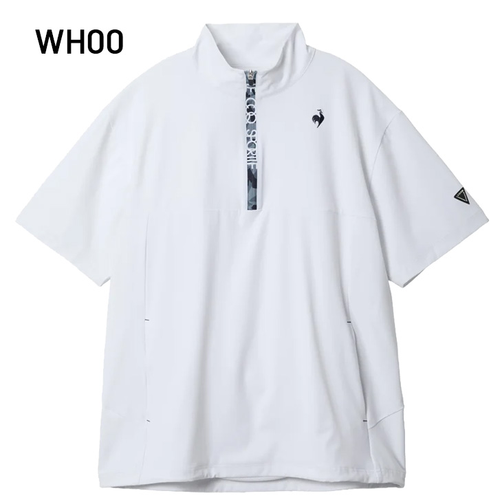 ルコックスポルティフ(lecoqsportif)ゴルフウェア 遮熱 ボーダー柄 ハーフジップ 半袖シャツ LG5SHS80M … le coq sportif（ルコックスポルティフ） ルコック 半袖ウインド