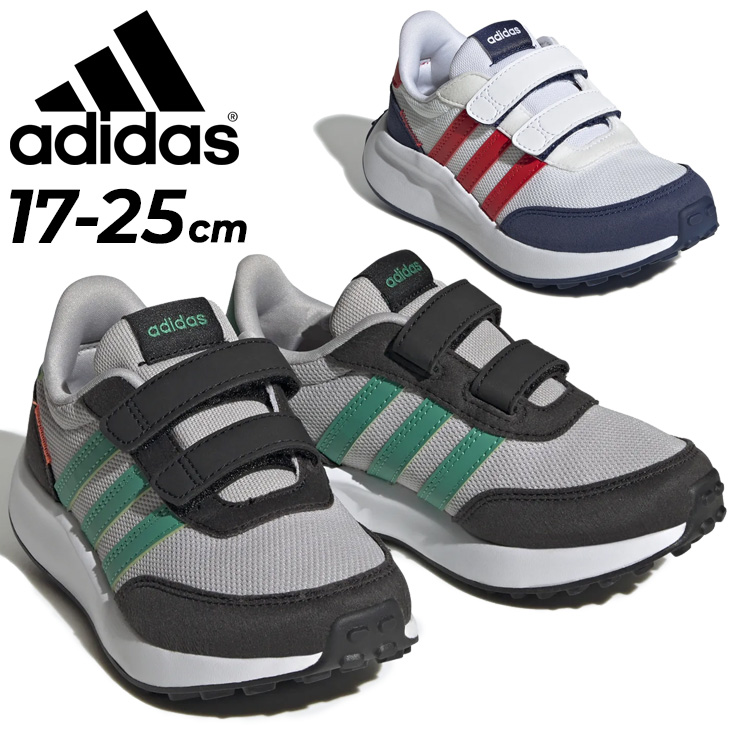 Yahoo! Yahoo!ショッピング(ヤフー ショッピング)アディダス キッズ スニーカー 17-25cm 子供靴 adidas RUN 70S CF K ジュニア シューズ 子ども カジュアル スポーティ 通学 通園 ベルクロ /LWN80
