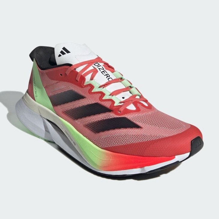 アディダス ランニングシューズ メンズ adidas アディゼロ ボストン 12 M 厚底 高反発 長距離レース マラソン トレーニング 高機能 靴  ローカット ひも靴 /MDF81