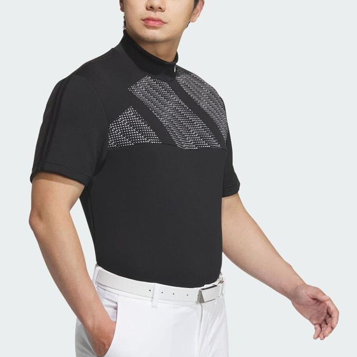 adidas アディダス ゴルフウェア シャツ 春 夏 ビッグ ロゴ 半袖
