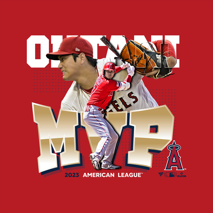 大谷翔平選手 2023アメリカンリーグ MVP受賞 記念グッズ パーカー フォト イラスト プルオーバー MVP-AL23-0003