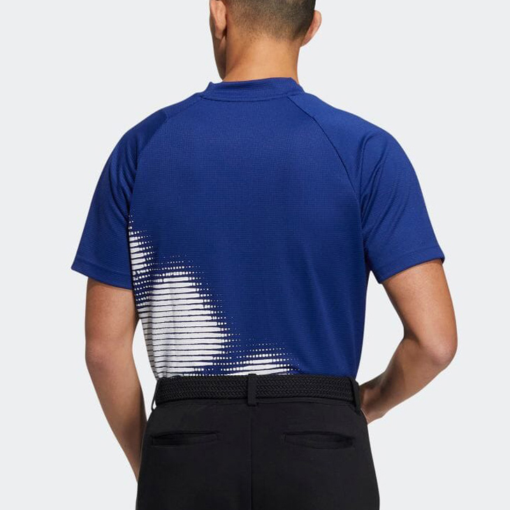 adidas - adidas アディダス ロゴ モックネック ゴルフ ウェア 半袖 シャツ 人気 adidas ポロシャツ ビッグ アディダスロゴ 半袖モックネック
