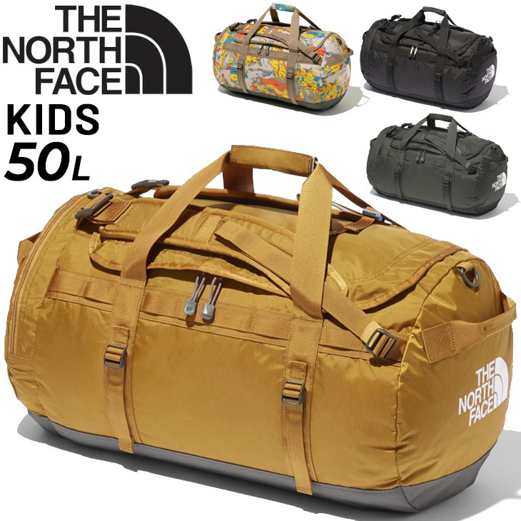 キッズ ボストンバッグ 50リットル 大容量 子供用 ノースフェイス THE NORTH FACE ナイロンダッフル50/アウトドア 鞄 子ども  男の子 女の子 キャンプ /NMJ72101