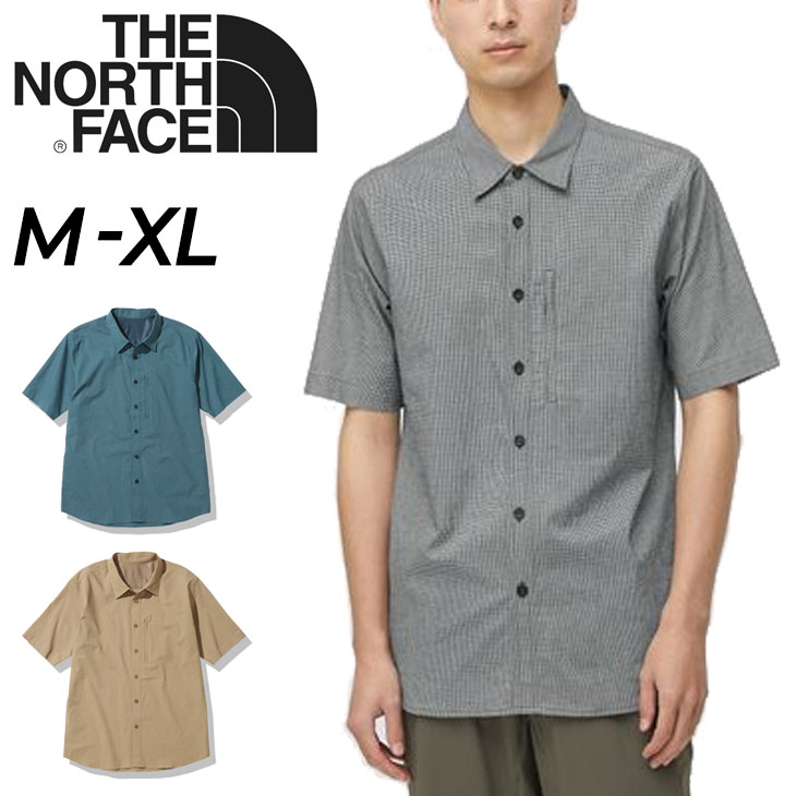 半袖シャツ メンズ ノースフェイス THE NORTH FACE/麻混 アウトドアウェア UVカット 無地 トップス キャンプ 山登り 男性  カジュアル シンプル/NR22203