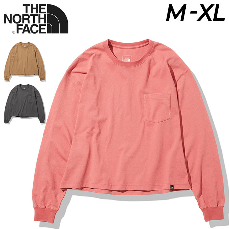 長袖 Tシャツ レディース THE NORTH FACE ノースフェイス ヘビーコットンティー/アウトドア カジュアル ウェア UVカット 女性 トップス シンプル /NTW32244 ntw32244_01.jpg