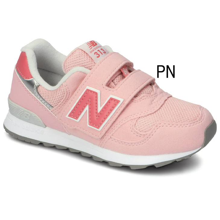 新品 ニューバランス キッズ スニーカー po313 ホワイト ピンク 21.5 New Balance キッズスニーカー ジュニア シューズ 17.0〜21.5cm