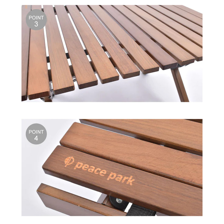 テーブル 組み立て式 ブラウン PEACE PARK ピースパーク/ウッド