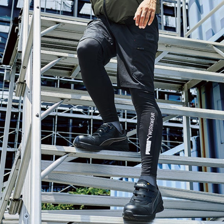 【着用4回程度】ON オン メンズ パフォーマンスタイツ Sサイズ PUMA（プーマ） プーマワーク 作業服 ロングタイツ 前開き メンズ PUMA