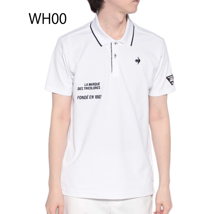 ルコック ゴルフウェア ポロシャツ 半袖 メンズ le coq sportif golf 吸汗速乾 UVカット スポーツウェア 男性  トップス/QGMVJA03