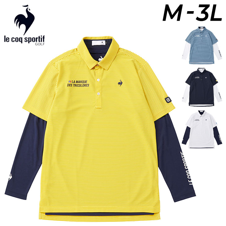 ルコック ゴルフウェア メンズ le coq sportif golf インナー付き半袖