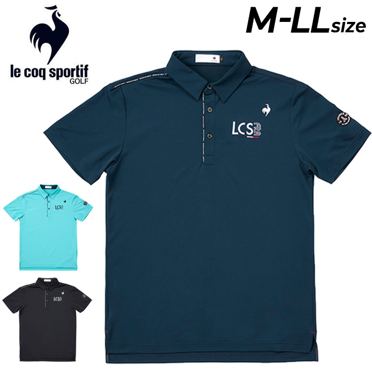 サイズ：L LE COQ GOLF ルコックゴルフ  長袖ポロシャツ チェック柄 ブラック系 [240101438332] ゴルフウェア メンズ ストスト le coq sportif ルコック ポロシャツ 半袖 メンズ ゴルフウェア