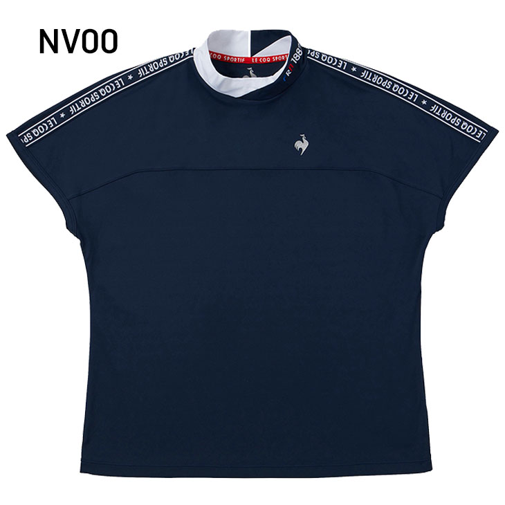 ルコックゴルフ　半袖ハイネックトップス&ショートパンツ le coq sportif ルコック 半袖ハイネックシャツ ネイビー