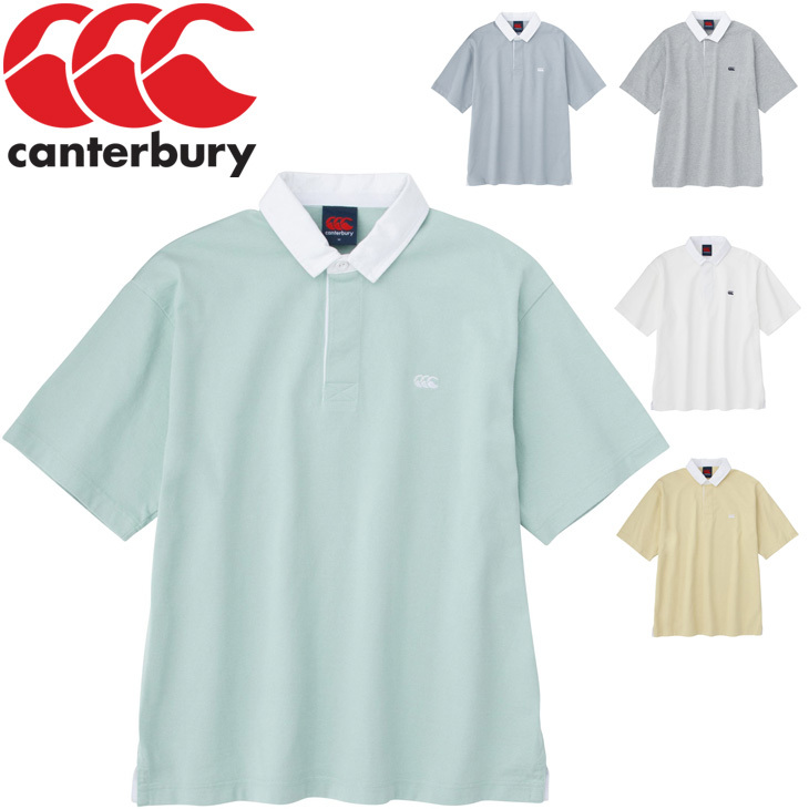 ラガーシャツ 半袖 ポロシャツ メンズ レディース canterbury