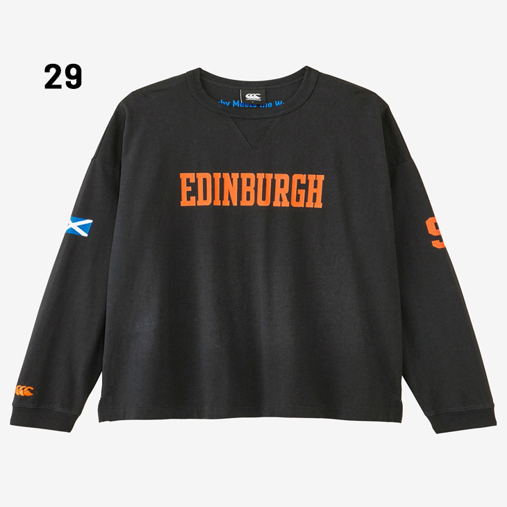 カンタベリー 長袖 Tシャツ メンズ canterbury プリントT ボーダー柄