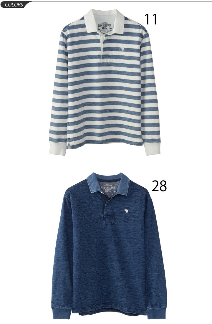 カンタベリー canterbury インディゴラガーシャツ メンズ 長袖