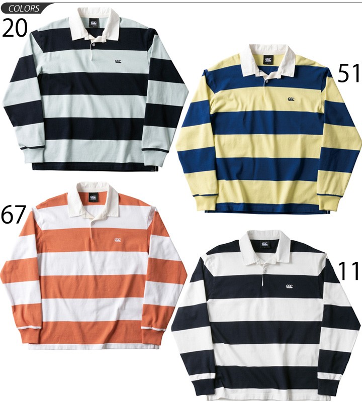 ラガーシャツ 長袖 メンズ ユニセックス/カンタベリー CANTERBURY 4インチ ストライプ ラグビー ジャージ/ポロシャツ 長袖シャツ 肉厚/ RA48561 :RA48561:APWORLD - 通販 - Yahoo!ショッピング