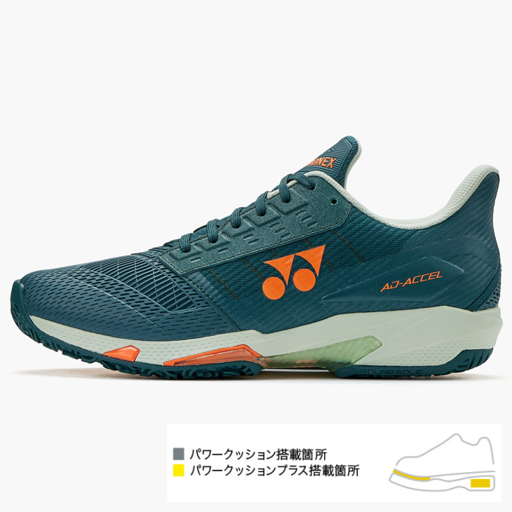 YONEX テニスシューズ ライトグレー 新品 YONEX（ヨネックス） メンズ テニスシューズ クレー・砂入り人工芝