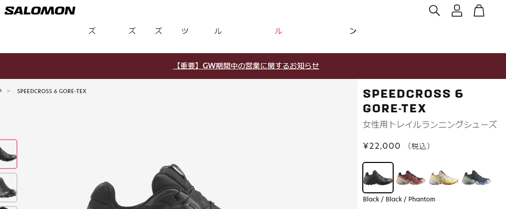 SALOMON サロモン メンズ トレイルランニングシューズ 防水 靴