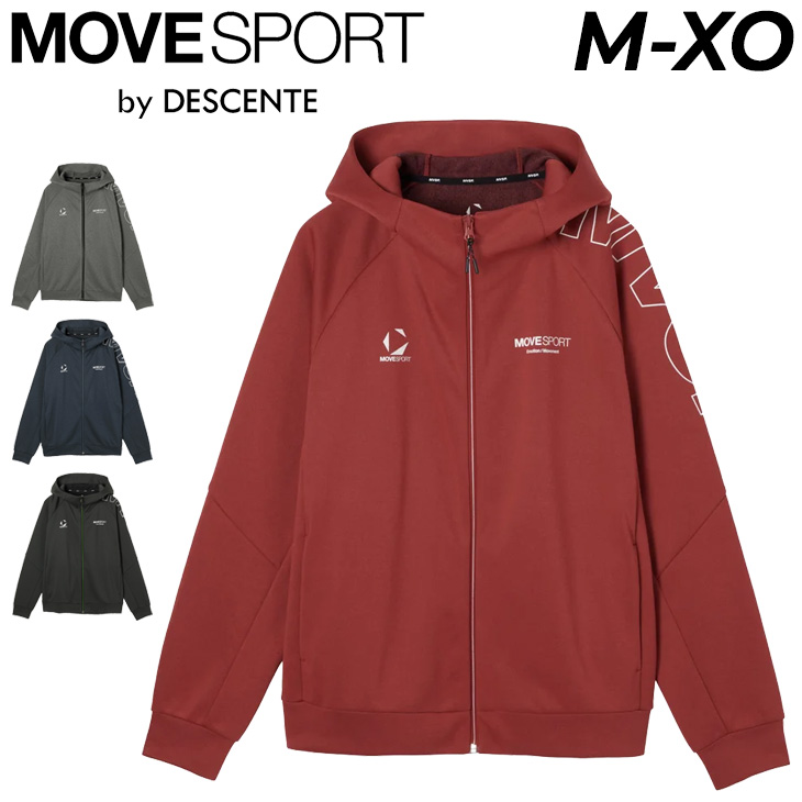MOVESPORT フード付きジャケット レッド MOVESPORT デサント ムーブスポーツ パーカージャケット メンズ