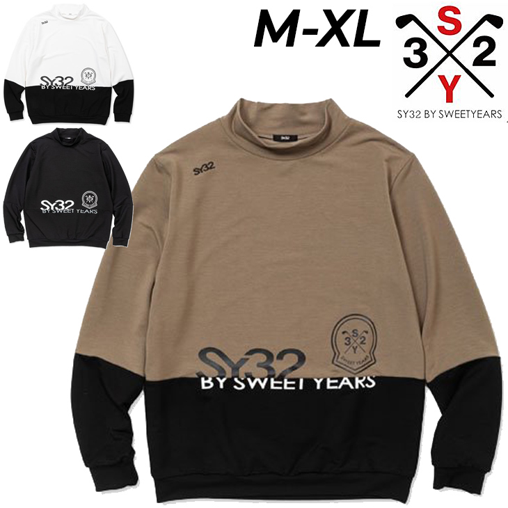 SY32 by SWEET YEARS GOLF メンズ モックネック 長袖シャツ スウィート