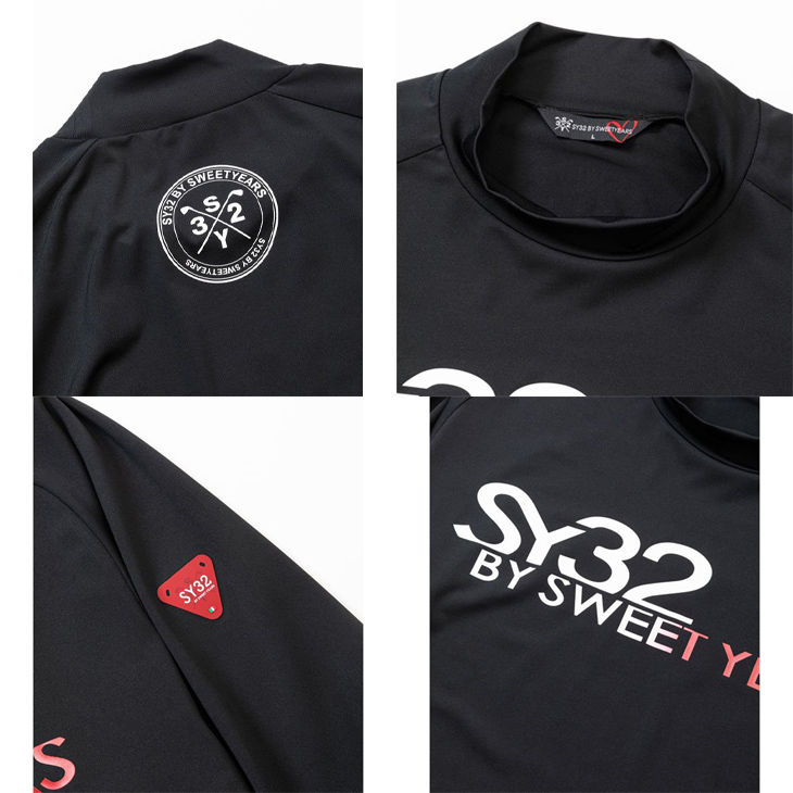 SY32 by SWEET YEARS GOLF メンズ モックネック 長袖シャツ スウィート