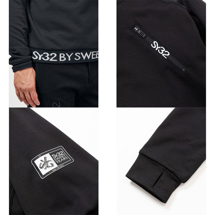 SY32 by SWEET YEARS GOLF メンズ ハイネック 長袖シャツ