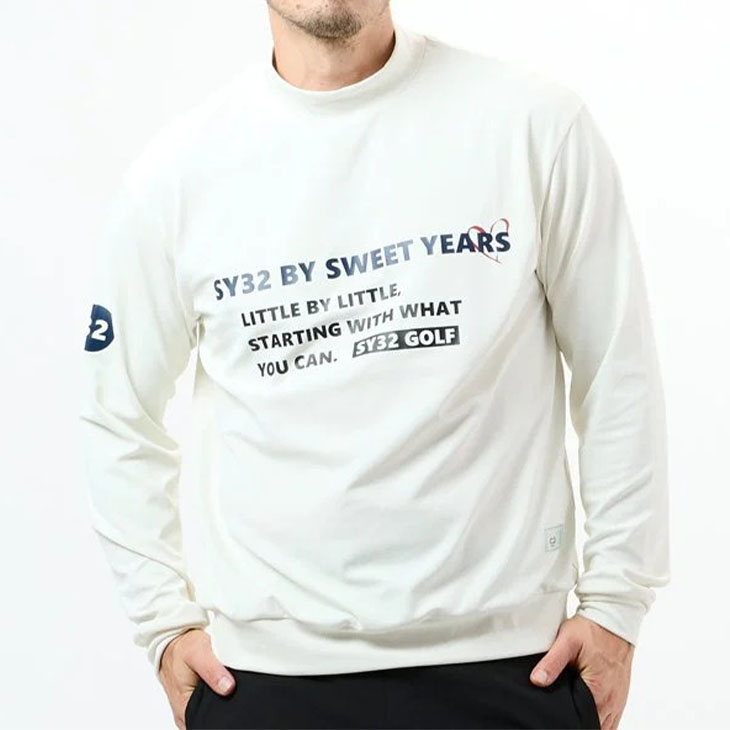 SY32 BY SWEET YEARS ゴルフ 長袖シャツ SY32 by SWEET YEARS モックネックシャツ メンズ ゴルフウェア
