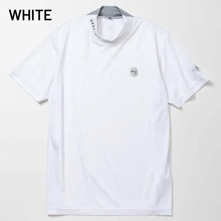 SY32by SWEET YEARSメッシュQDモックネック半袖シャツ jh6