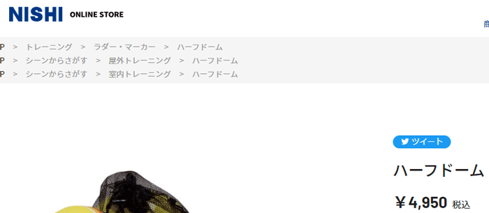 マーカーセット 4色×10個 40個セット ニシスポーツ NISHI ハーフドーム