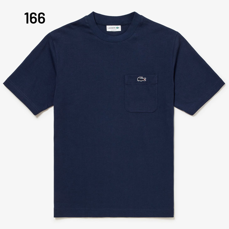 ラコステ Tシャツ 半袖 メンズ LACOSTE アウトラインクロック ポケットT クルーネック 無地 ワンポイント メンズウェア カジュアル ポケT  シンプル /TH5581-99