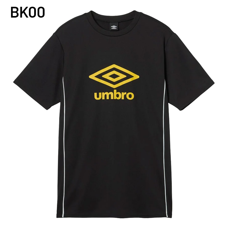 UMBRO　スポーツシャツ　半袖　ホワイト　イエロー　メッシュ　ポリエステル umbro（アンブロ） 半袖 Tシャツ メンズ プラクティスシャツ サッカー
