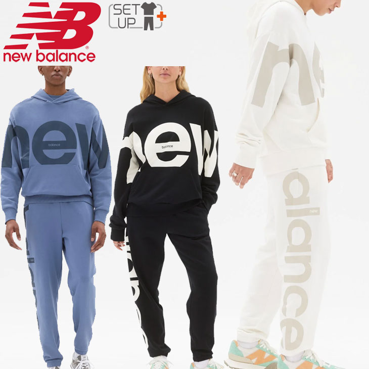 スウェット 上下 メンズ レディース セットアップ/ニューバランス Newbalance プルオーバーパーカ ロングパンツ/スポーティ カジュアル  ウェア /UT23504-UP23503