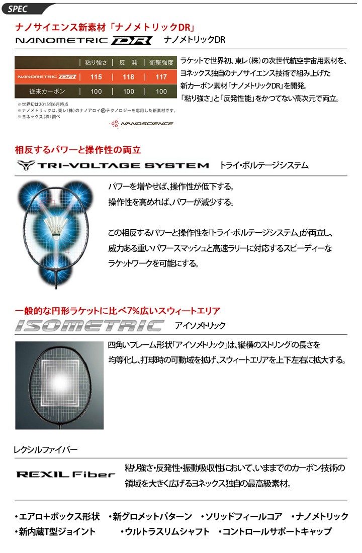 バドミントン ラケット ヨネックス YONEX ボルトリック LDフォース VOLTRIC LD-FORCE 上級者 加工費無料ハードヒッターモデル/  VTLD-F