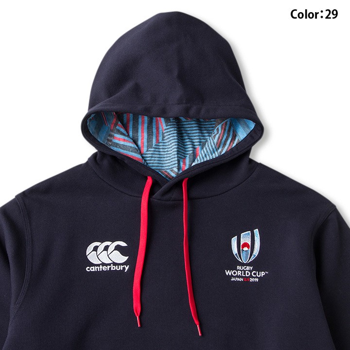 スウェットパーカー 長袖 スウェット フーディ メンズ ラグビーワールドカップ カンタベリー canterbury  RWC2019/VWD49204-29