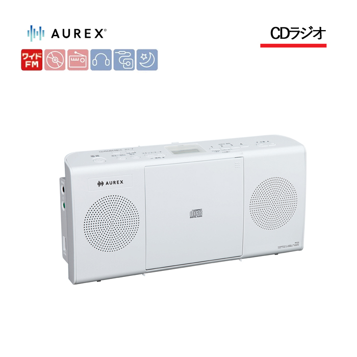 TOSHIBA（東芝） AX-C24 W ホワイト CDラジオ AUREX TOSHIBA スリム