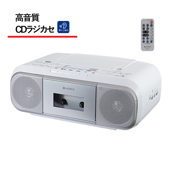 TOSHIBA（東芝） Aurex CDラジカセ AX-KCRR60-S TOSHIBA リモコン付き