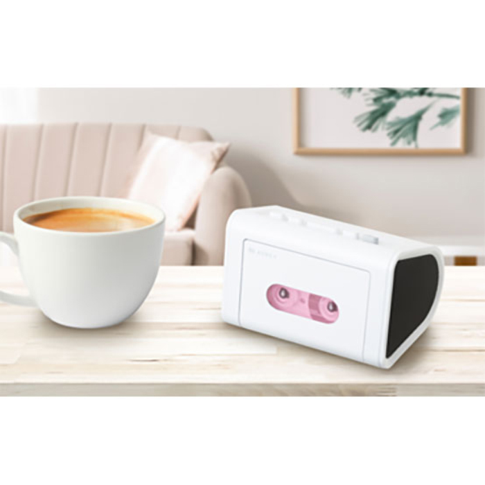 東芝 AUREX ワイヤレススピーカー&カセットプレーヤー AX-R10 Bluetooth対応ワイヤレススピーカー／カセットプレーヤー(ホワイト