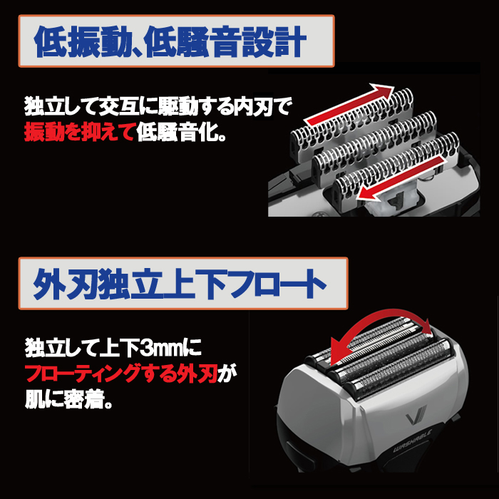 マクセルイズミ 往復式シェーバー IZF-V551-A 4枚刃 ブルー maxell