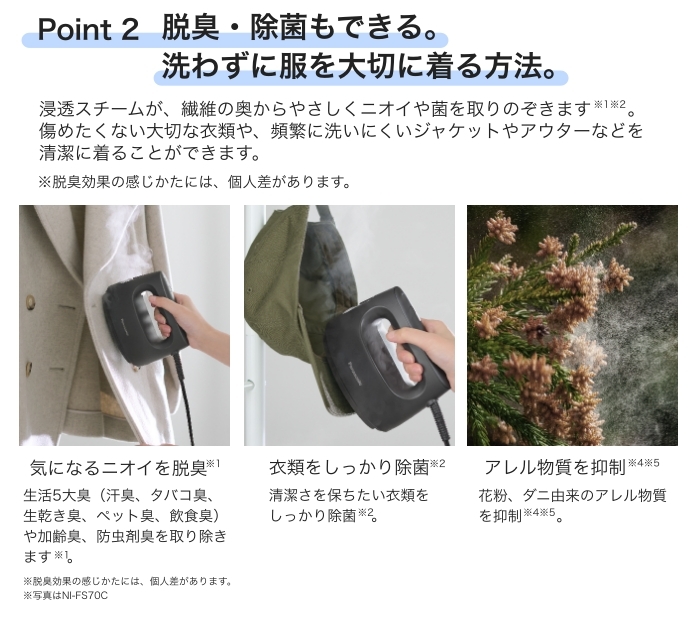 Panasonic（パナソニック） 衣類スチーマー ハンディアイロン NI-FS40C