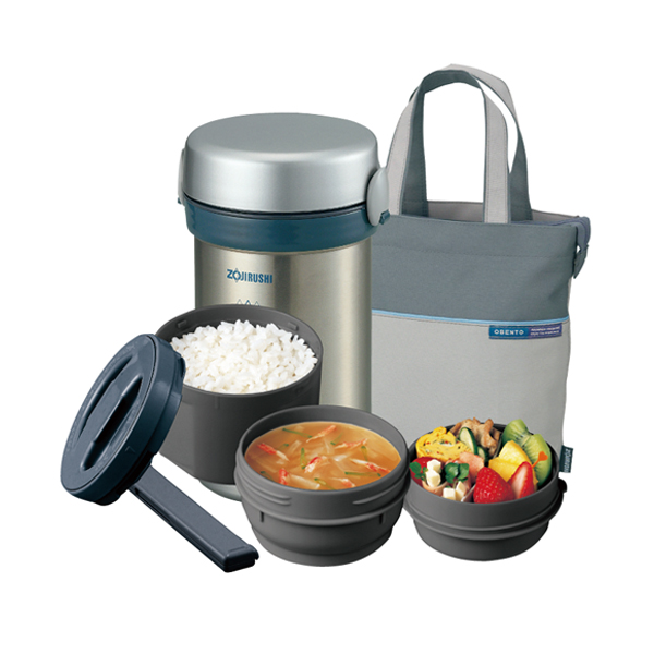 象印（ZOJIRUSHI） ランチジャー 女性 3段 保温弁当箱 女子 ステンレス