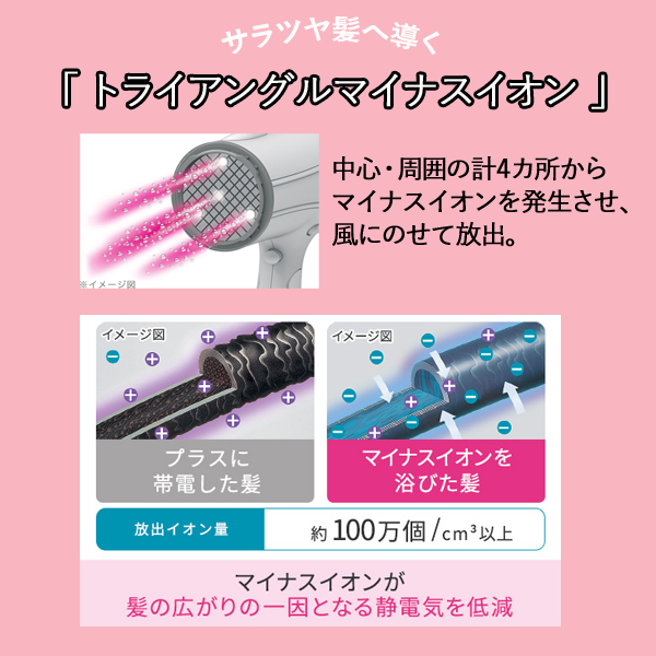 テスコム TID1100(W) (P) ione イオネ ヘアドライヤー セット テスコム ione マイナスイオンヘアードライヤー TID1100B-W TID1100B-P