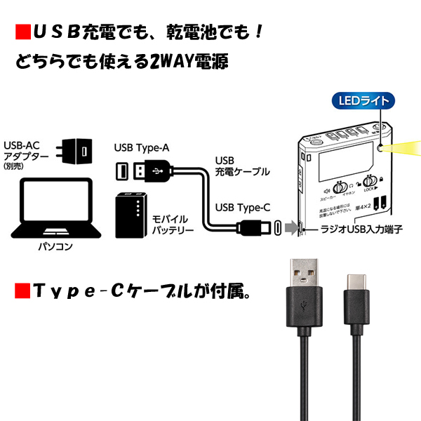 TOSHIBA ポケットラジオ 東芝 携帯 ラジオ am fm ワイドfm led