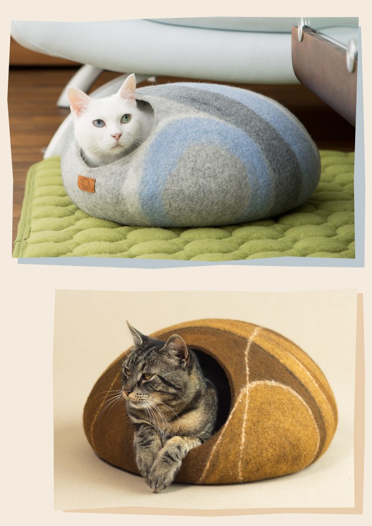 デザイナーズ 猫ハウス ハンドメイド 北欧生まれの メリノウール100％ キャットハウス 猫ベット 猫ベッド 日本正規輸入総代理店直販 （エレベレ  elevele） : elevele-nekohouse : Life Design Store - 通販 - Yahoo!ショッピング