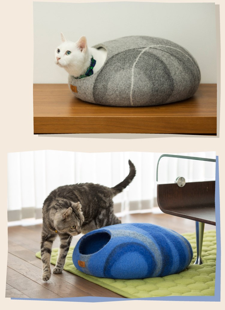 デザイナーズ 猫ハウス ハンドメイド 北欧生まれの メリノウール100％ キャットハウス 猫ベット 猫ベッド 日本正規輸入総代理店直販 （エレベレ  elevele） : elevele-nekohouse : Life Design Store - 通販 - Yahoo!ショッピング