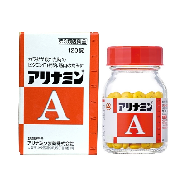 アリナミンＡ 120錠 第３類医薬品 フルスルチアミン 肉体疲労 栄養補給 肩こり 腰痛 神経痛 関節痛 筋肉痛 眼精疲労 便秘 脚気 アリナミン製薬｜wa-mu