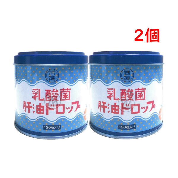 乳酸菌 肝油ドロップ 120g(1粒1g 120粒) 2個 ビタミンA ビタミンD