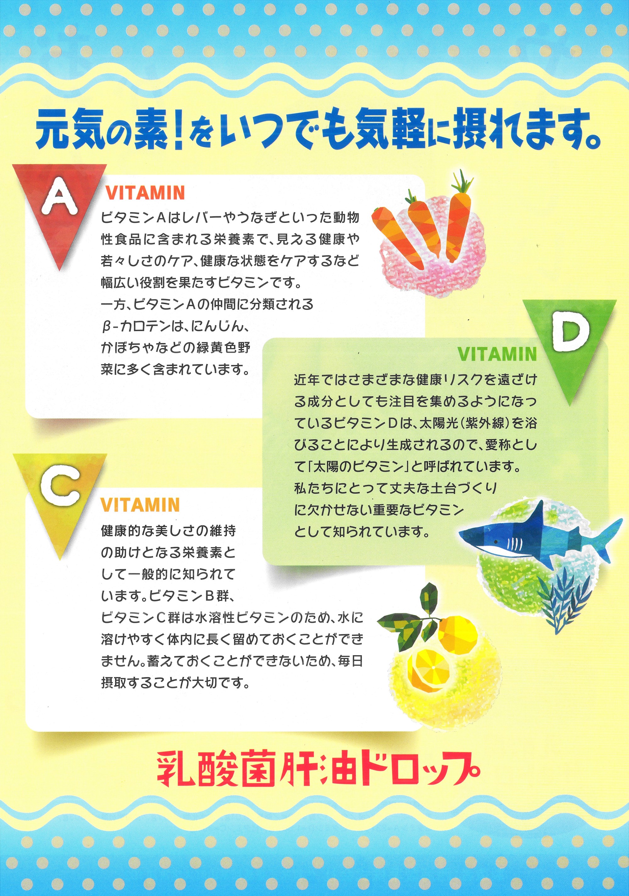 乳酸菌 肝油ドロップ 120g (1粒1g 120粒) ビタミンA ビタミンD ビタミンC  オレンジ味 西海製薬｜wa-mu｜03